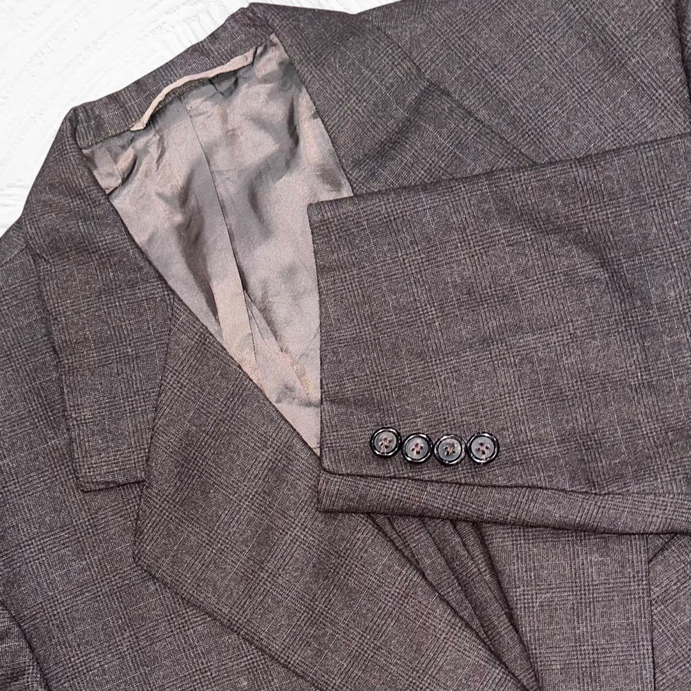 Oxxford Clothes Loro‎ Piana Wool Silk Linen Summertime Brown Blazer 41R Handmade